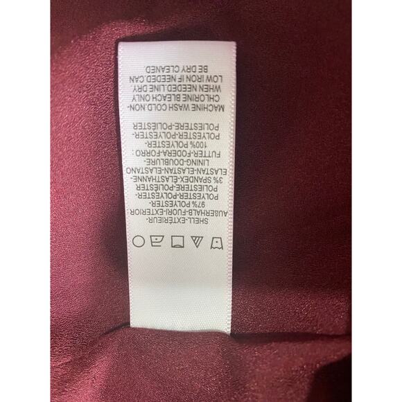 DRESS THE POPULATION DRESS BURGUNDY FALL WEDDING GUEST SHORT COCKTAIL FESTIVE - Picture 10 of 13